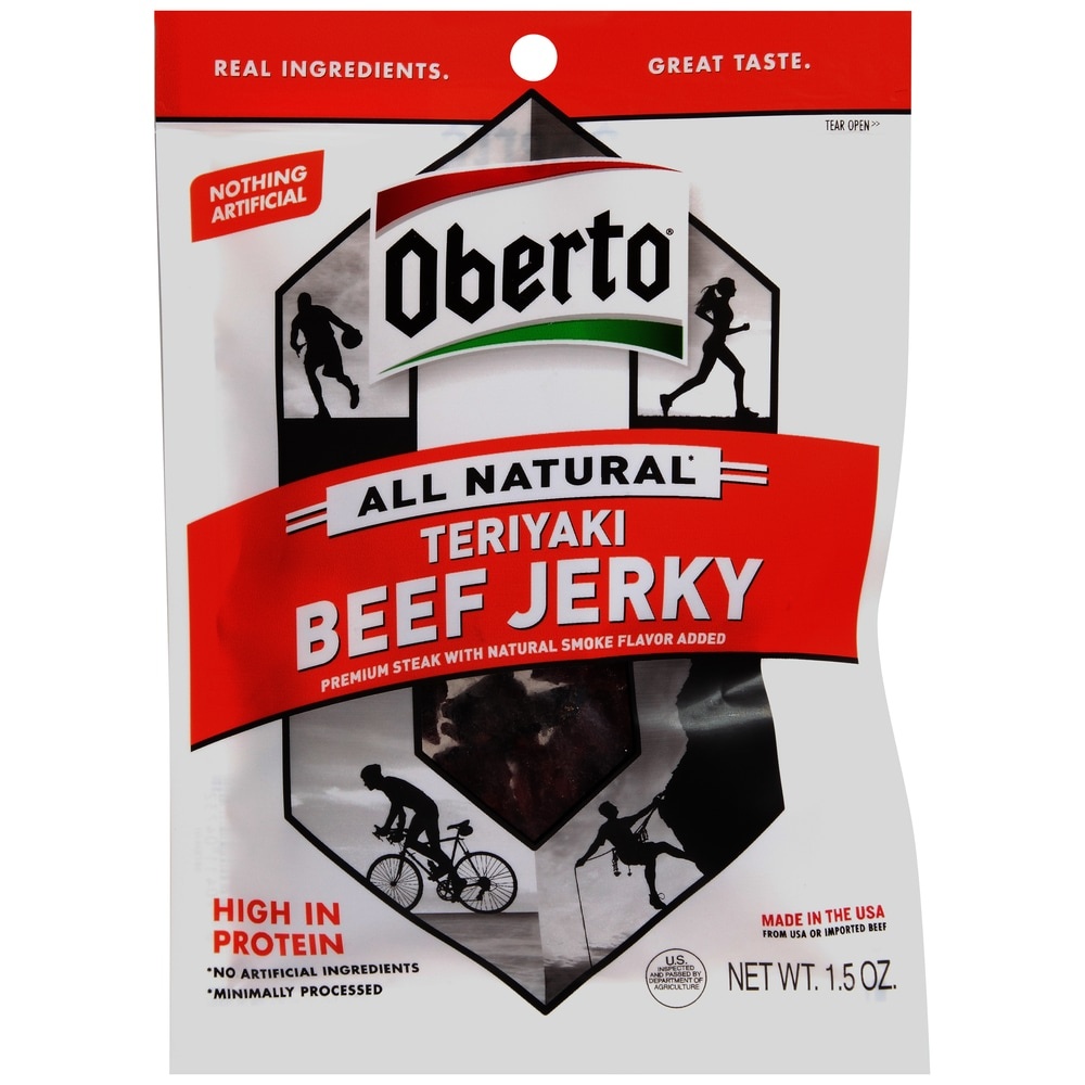 slide 1 of 1, Oberto All Natural Teriyaki Beef Jerky, 1.5 oz