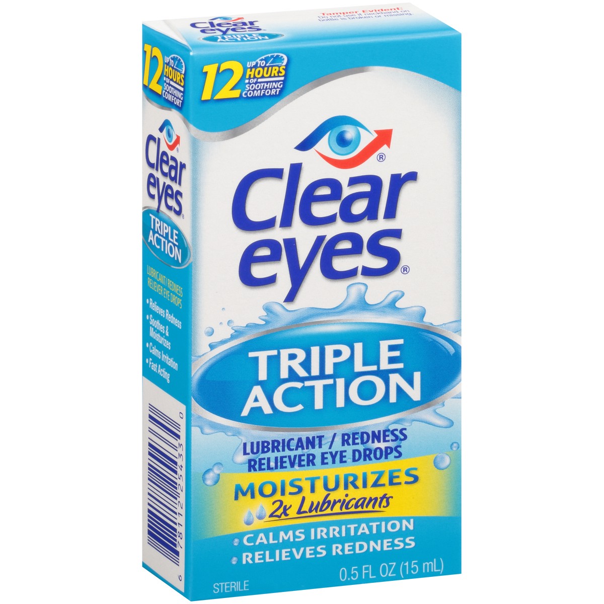 slide 9 of 10, Clear Eyes Triple Action Moisturizing Eye Drops, 0.5 oz