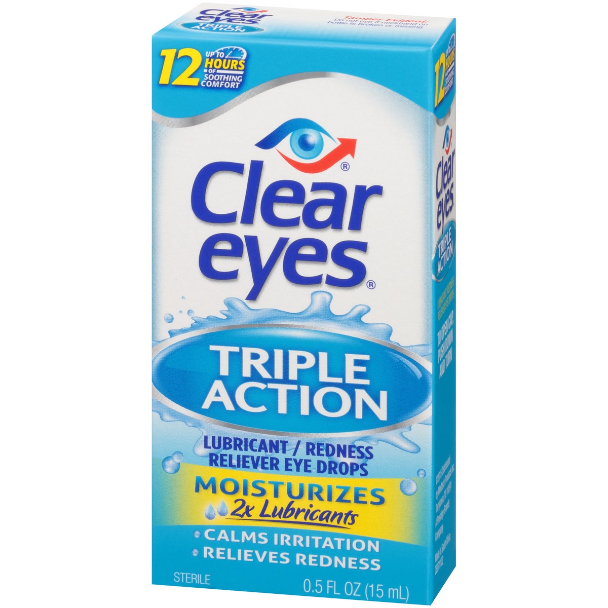 slide 10 of 10, Clear Eyes Triple Action Moisturizing Eye Drops, 0.5 oz