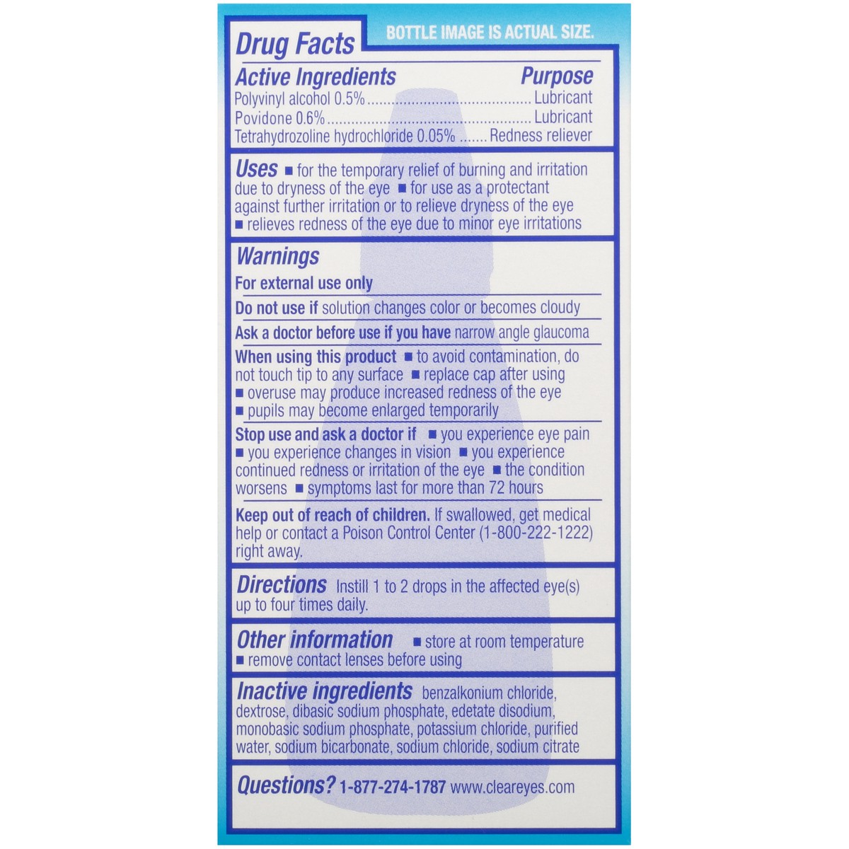 slide 7 of 10, Clear Eyes Triple Action Moisturizing Eye Drops, 0.5 oz