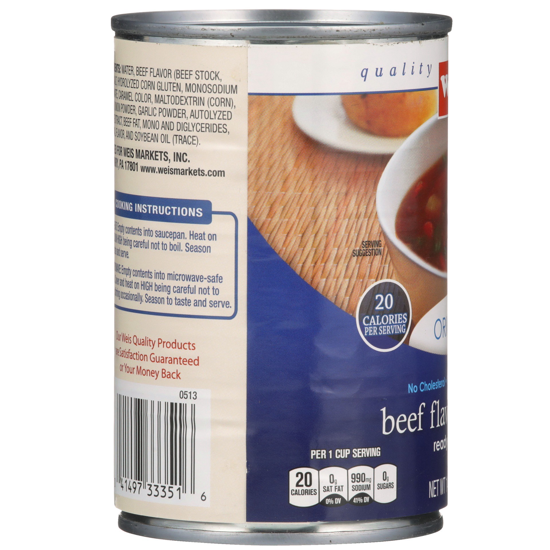 slide 5 of 6, Weis Quality Beef Broth, 14.5 oz