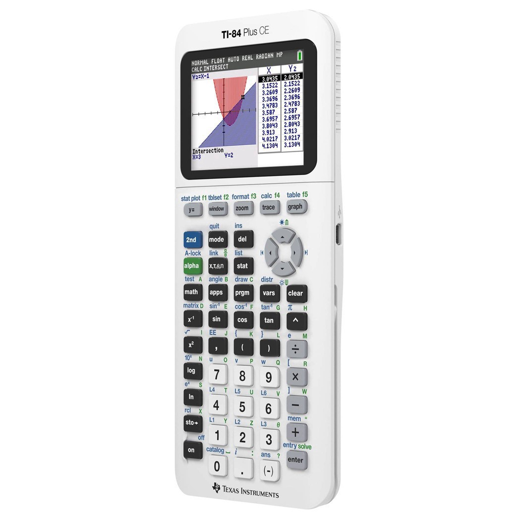 slide 2 of 3, Texas Instruments Ti-84 Plus Ce Handheld Graphing Calculator, White, 1 ct