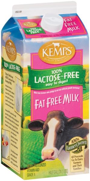 slide 1 of 1, Kemps Fat Free Skim Milk Lactose Free, 64 fl oz