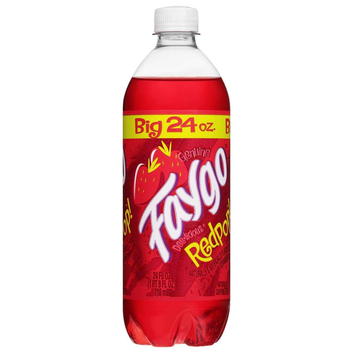 slide 3 of 3, Faygo Deelicious Redpop! Soda 24 fl oz, 24 oz