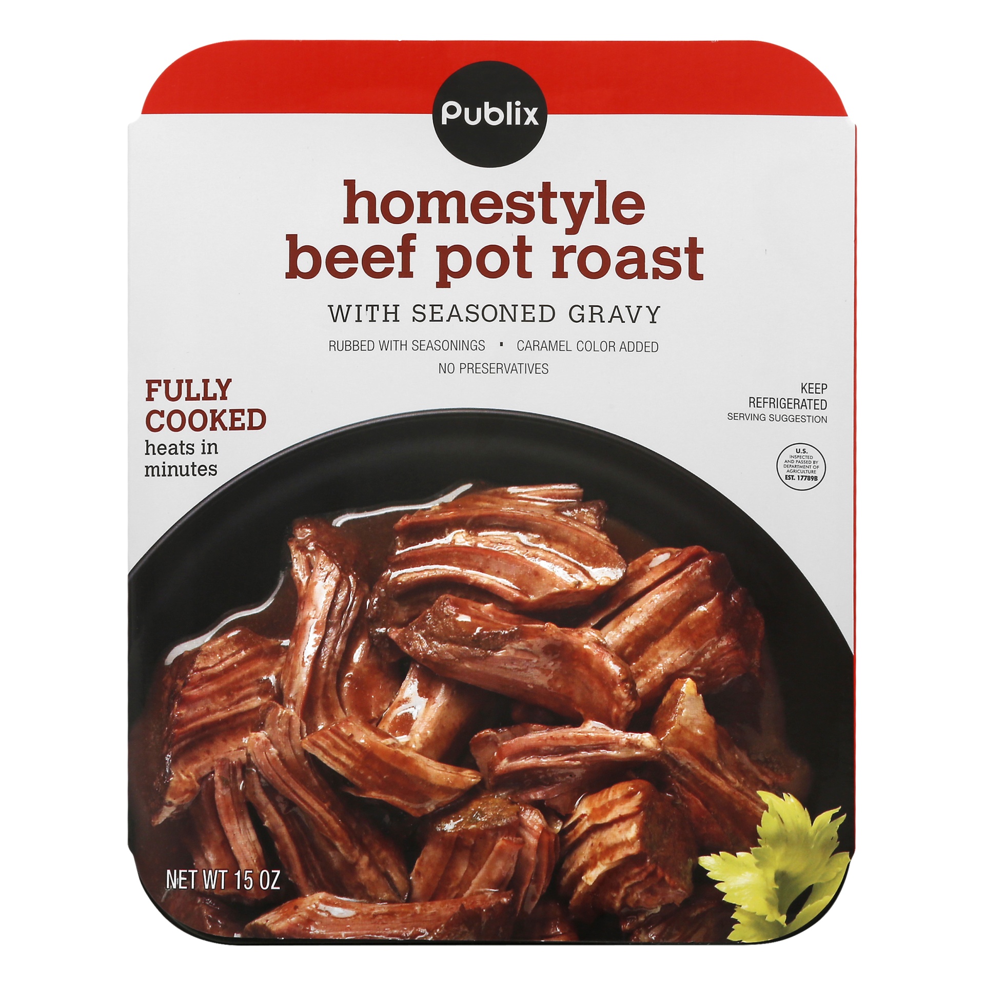 slide 1 of 1, Publix Homestyle Beef Pot Roast, 15 oz