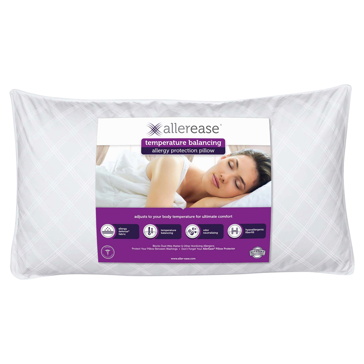 slide 1 of 3, AllerEase Ultimate Protection and Comfort Down Alternative Pillow, King, King Size