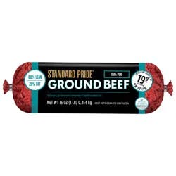 Standard Pride 80% Lean / 20% Fat, Ground Beef Roll, 1 lb.