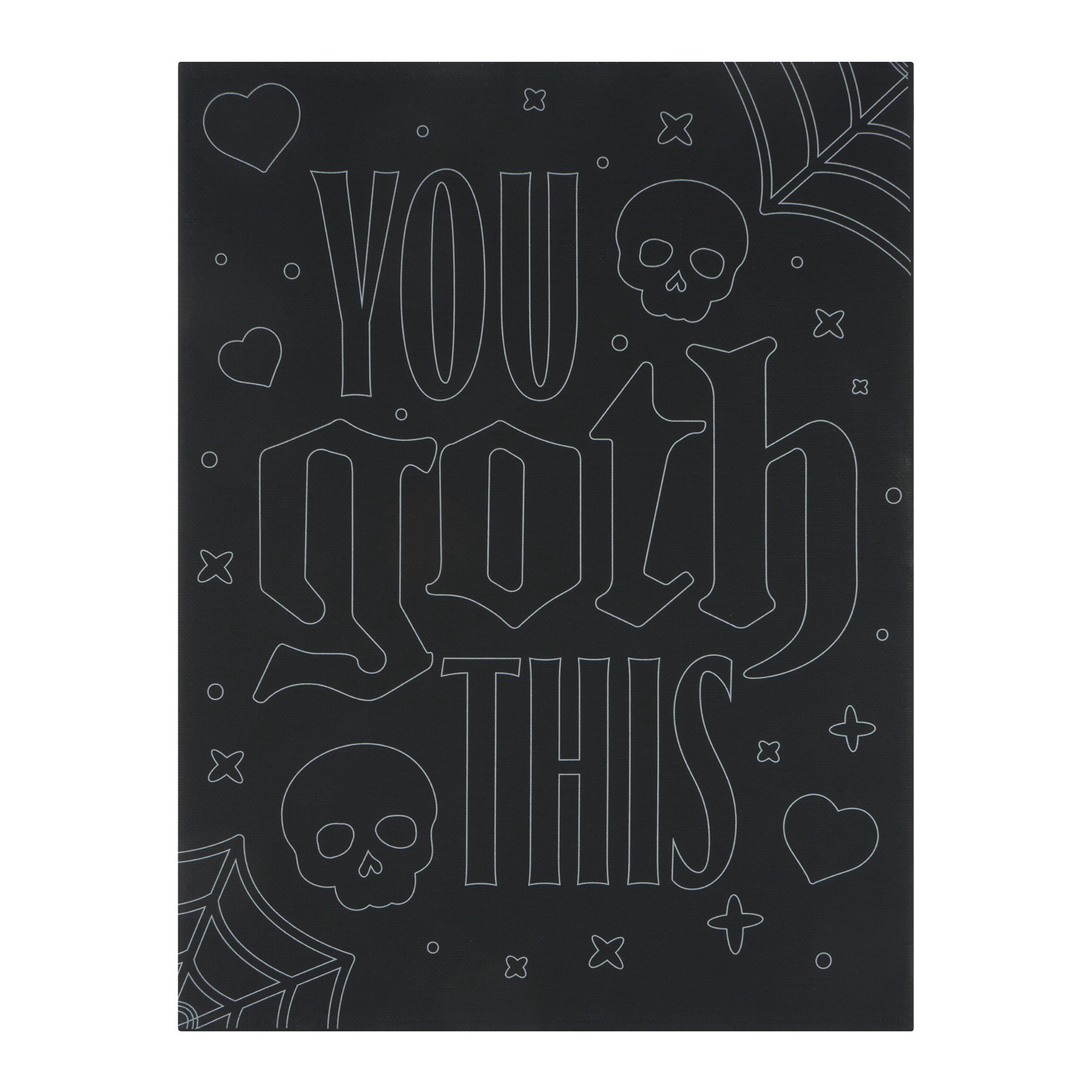 slide 2 of 3, You Goth This Black Canvas Painting Kit By Creatology, 9 in x 12 in