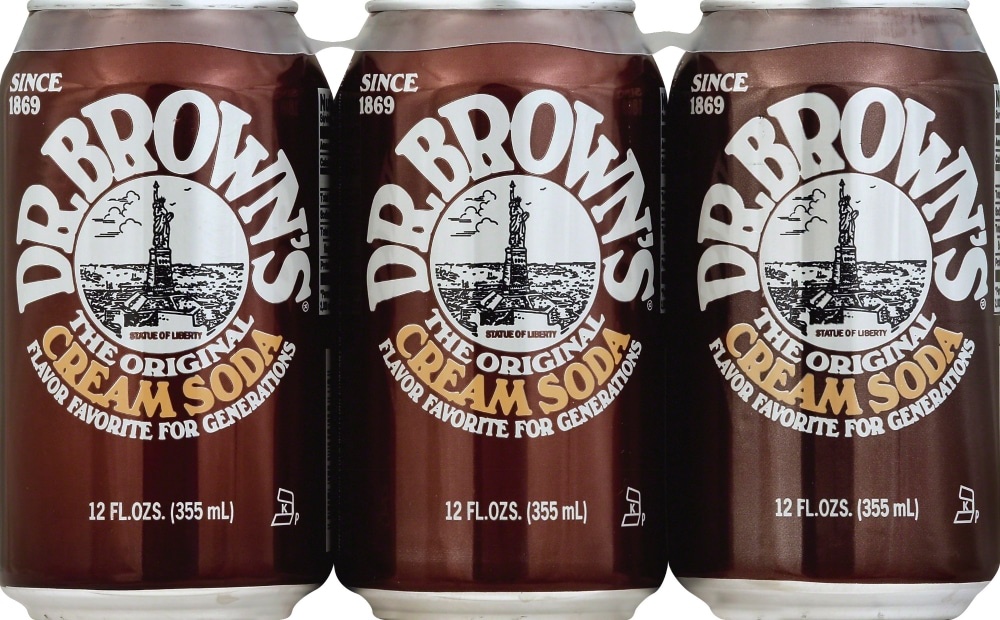 slide 1 of 1, Dr. Brown's Cream Soda, 6 ct; 72 oz