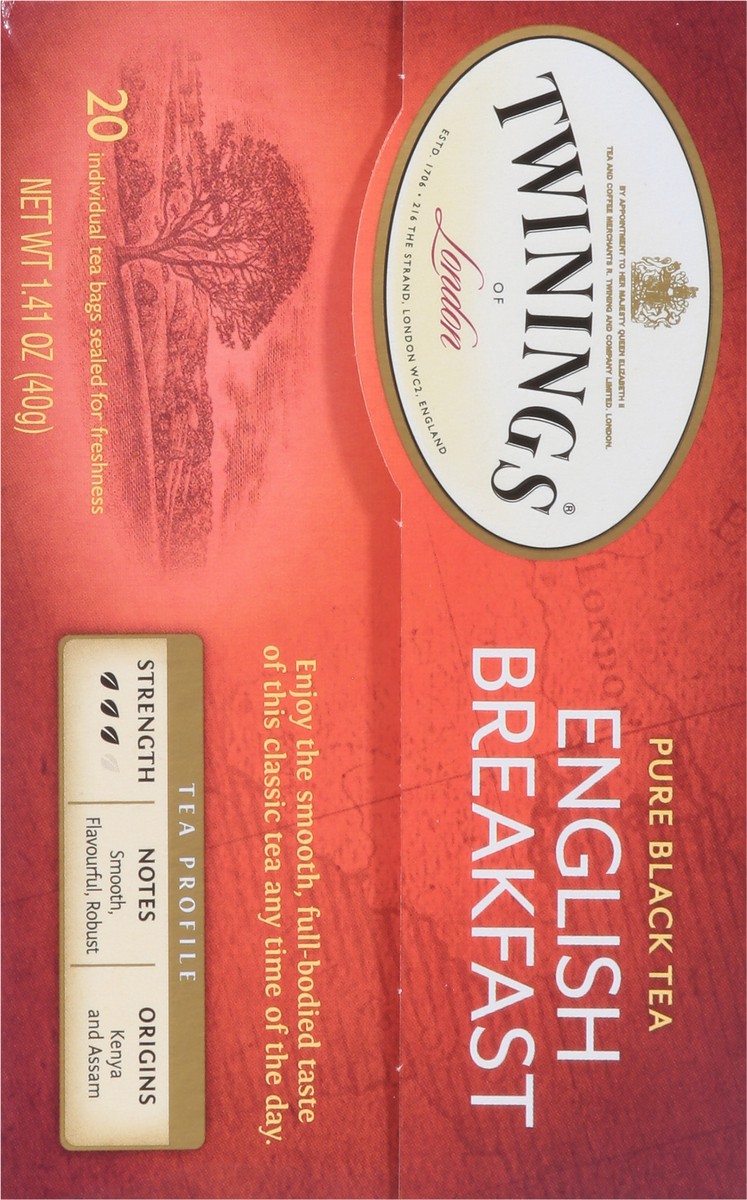 slide 2 of 10, Twinings Pure English Breakfast Black Tea 20 Tea Bags, 20 ct