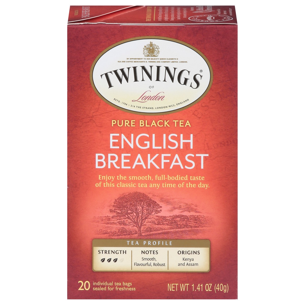 slide 4 of 10, Twinings Pure English Breakfast Black Tea 20 Tea Bags, 20 ct