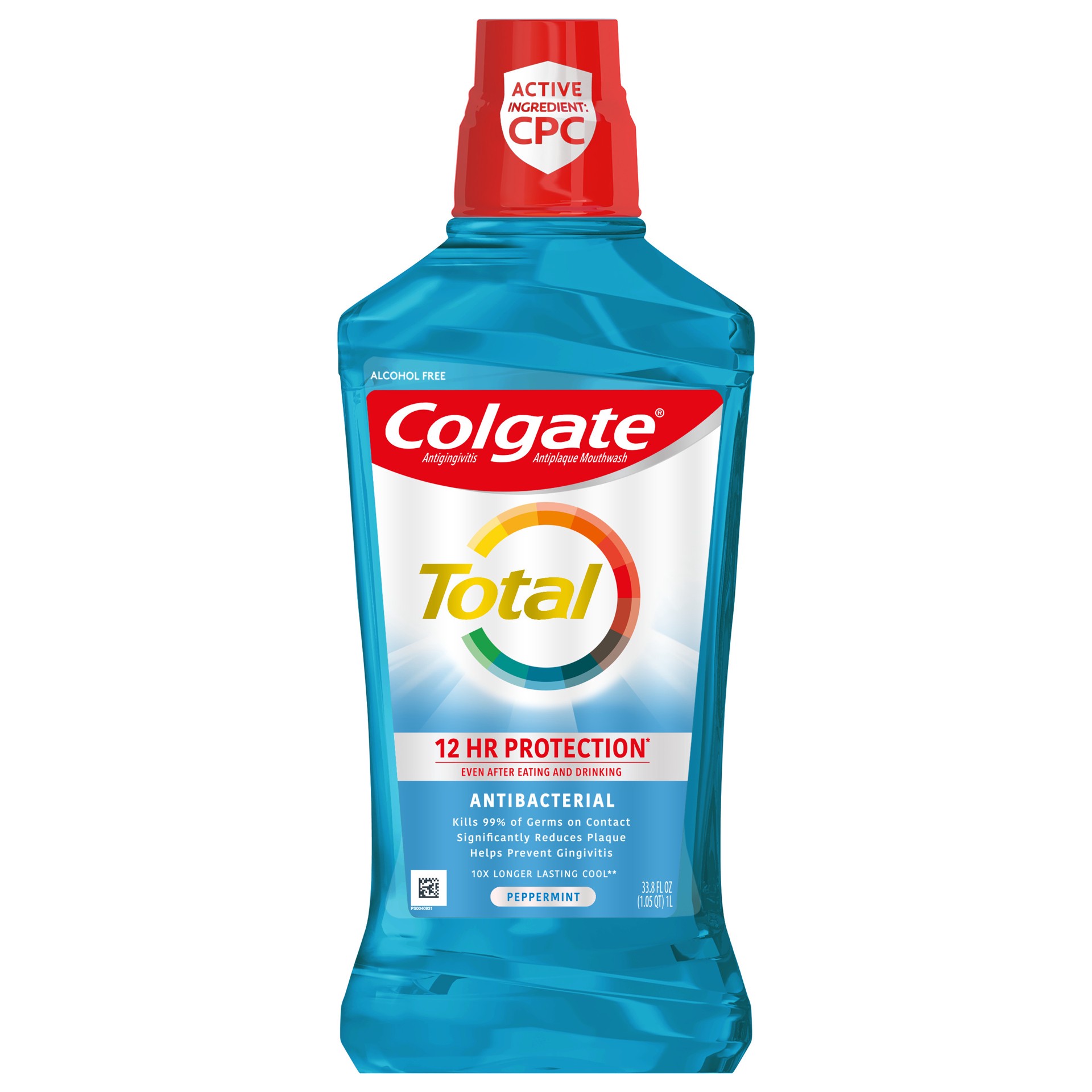 slide 1 of 7, Colgate Total Advanced Pro-Shield Mouthwash, Peppermint -1L, 33.8 fl oz