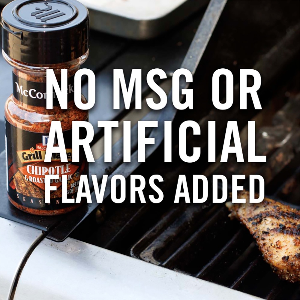 slide 3 of 6, McCormick Grill Mates Chipotle & Roasted Garlic Seasoning, 2.5 oz