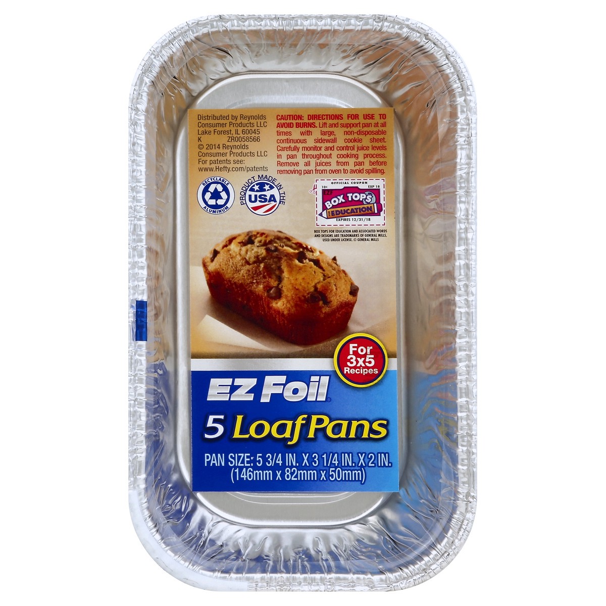 slide 4 of 4, EZ Foil Loaf Pans 5 ea, 5 ct