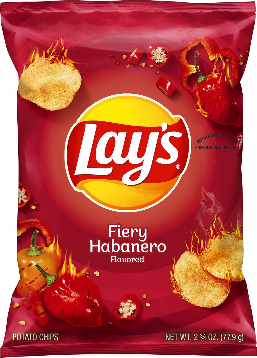 slide 5 of 6, Lay's Fiery Habanero Flavored Potato Chips 2.75 oz, 2.75 oz