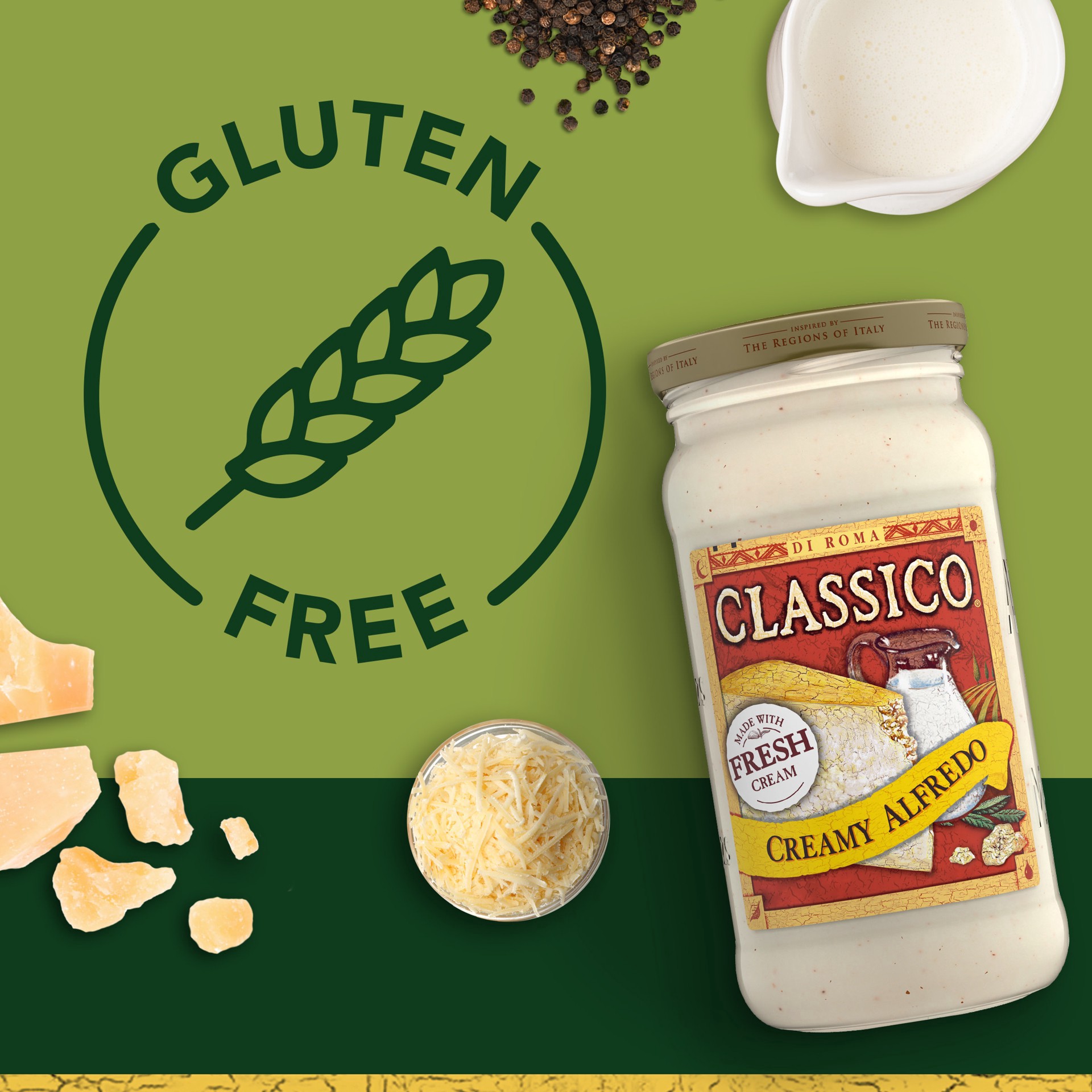 slide 3 of 5, Classico Creamy Alfredo Pasta Sauce, 15 oz Jar, 15 oz