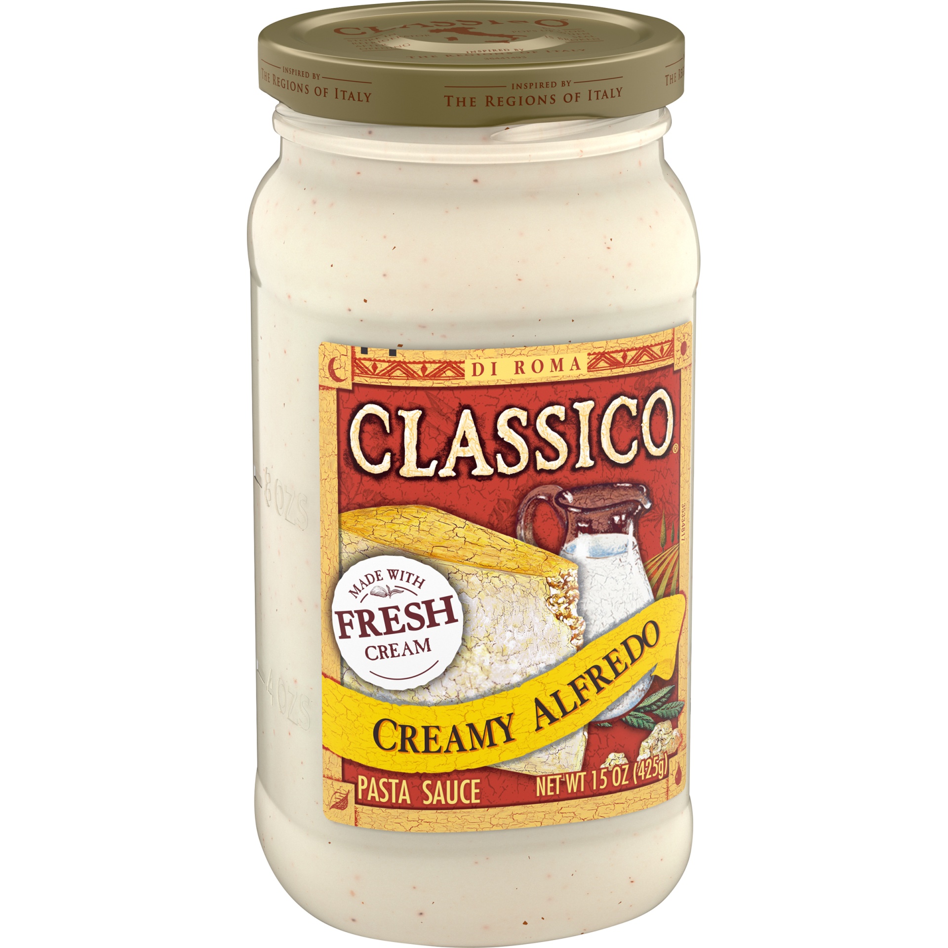 slide 5 of 9, Classico Creamy Alfredo Pasta Sauce Jar, 15 oz