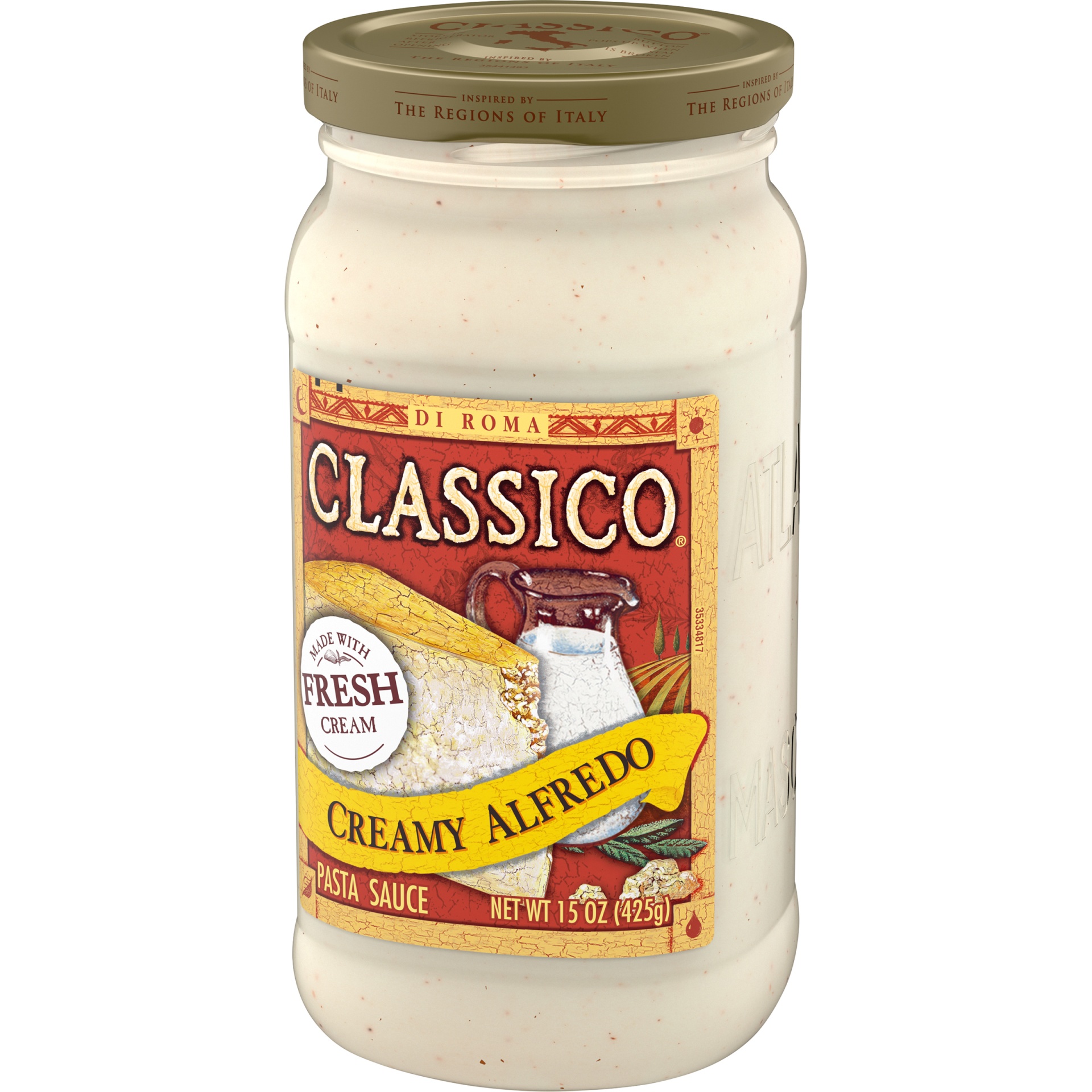 slide 6 of 9, Classico Creamy Alfredo Pasta Sauce Jar, 15 oz