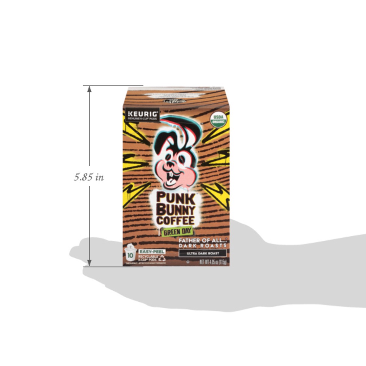 slide 8 of 15, Punk Bunny Coffee Ultra Dark Roast Coffee 10 K-Cup Pods, 10 ct