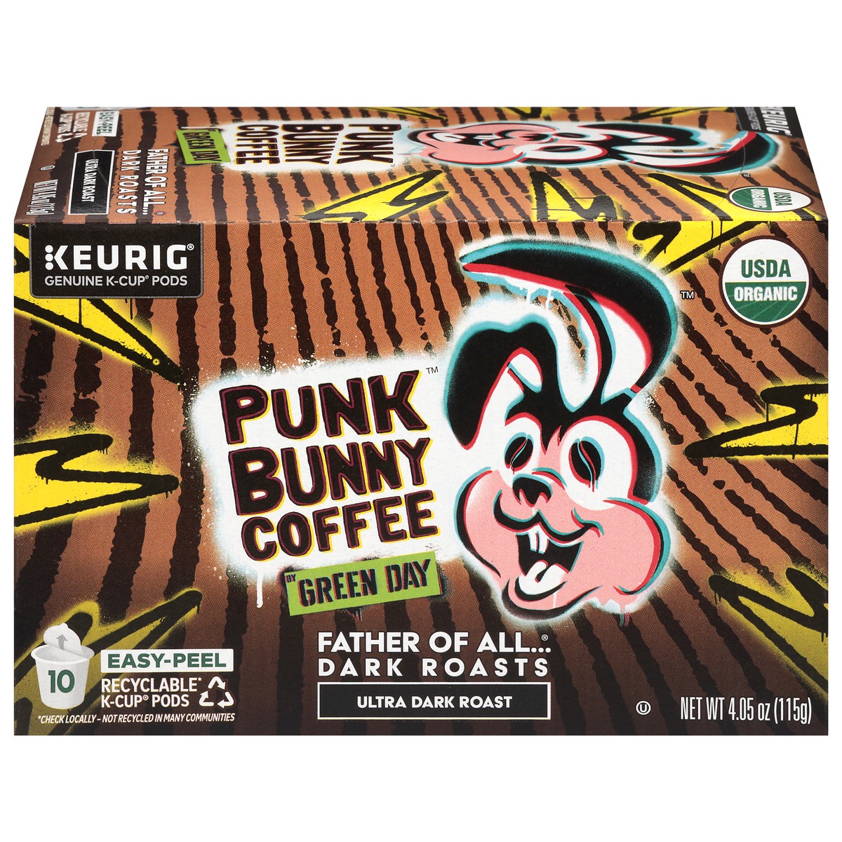 slide 15 of 15, Punk Bunny Coffee Ultra Dark Roast Coffee 10 K-Cup Pods, 10 ct