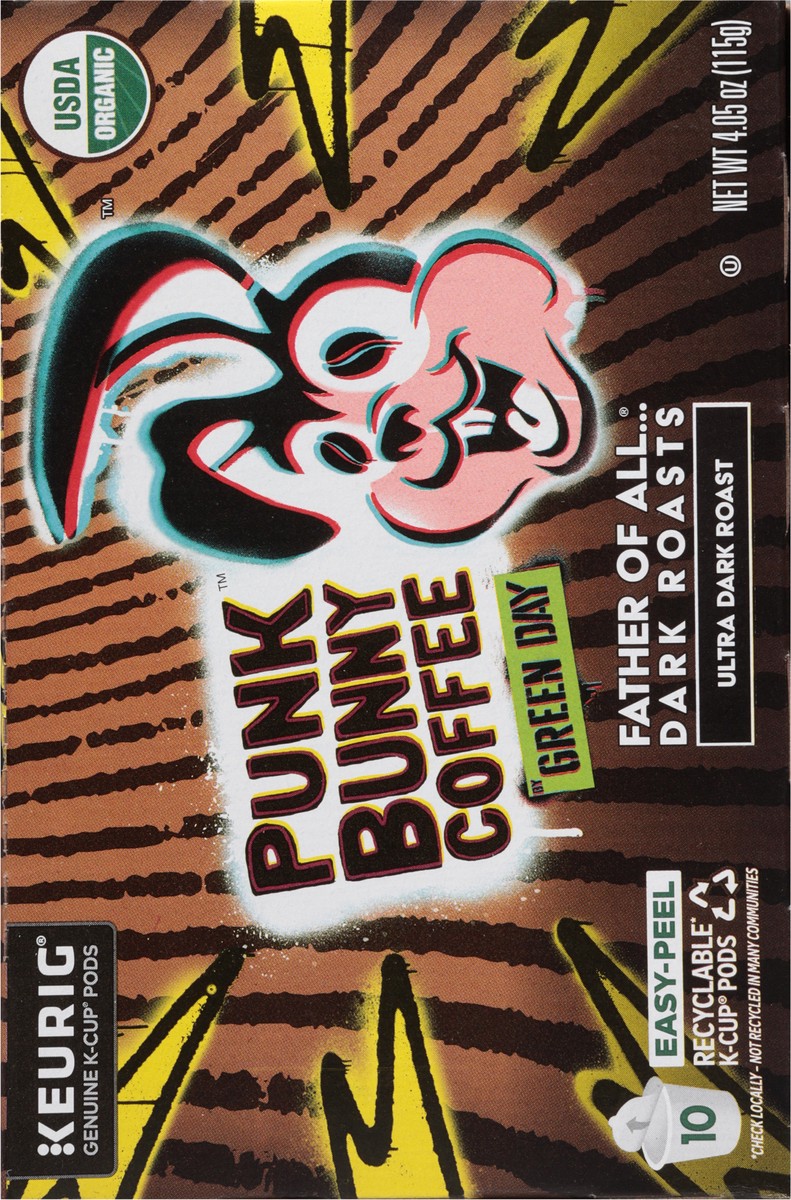slide 9 of 15, Punk Bunny Coffee Ultra Dark Roast Coffee 10 K-Cup Pods, 10 ct