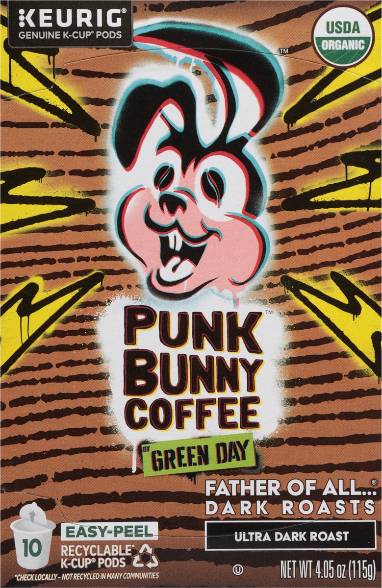 slide 7 of 15, Punk Bunny Coffee Ultra Dark Roast Coffee 10 K-Cup Pods, 10 ct