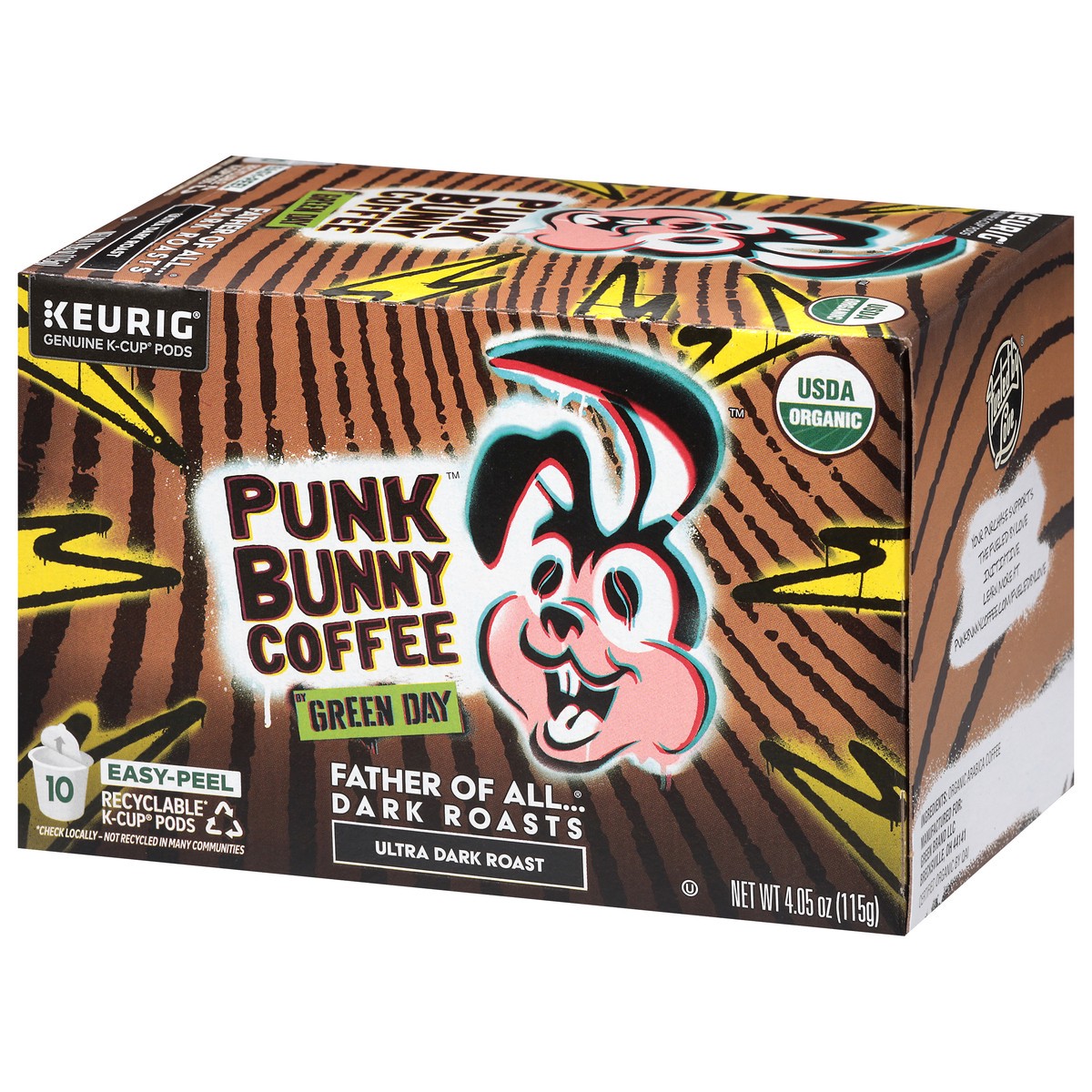 slide 2 of 15, Punk Bunny Coffee Ultra Dark Roast Coffee 10 K-Cup Pods, 10 ct