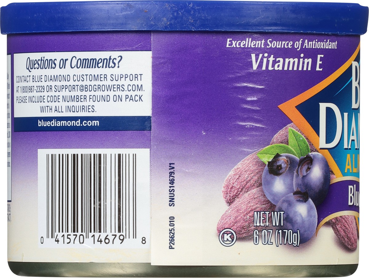 slide 3 of 9, Blue Diamond Almonds Blueberry, 6 oz