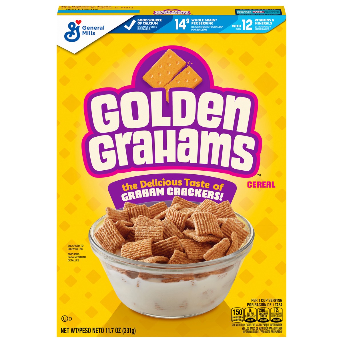 slide 1 of 9, Golden Grahams Breakfast Cereal, Graham Cracker Taste, Made with Whole Grain, 11.7 oz, 11.7 oz