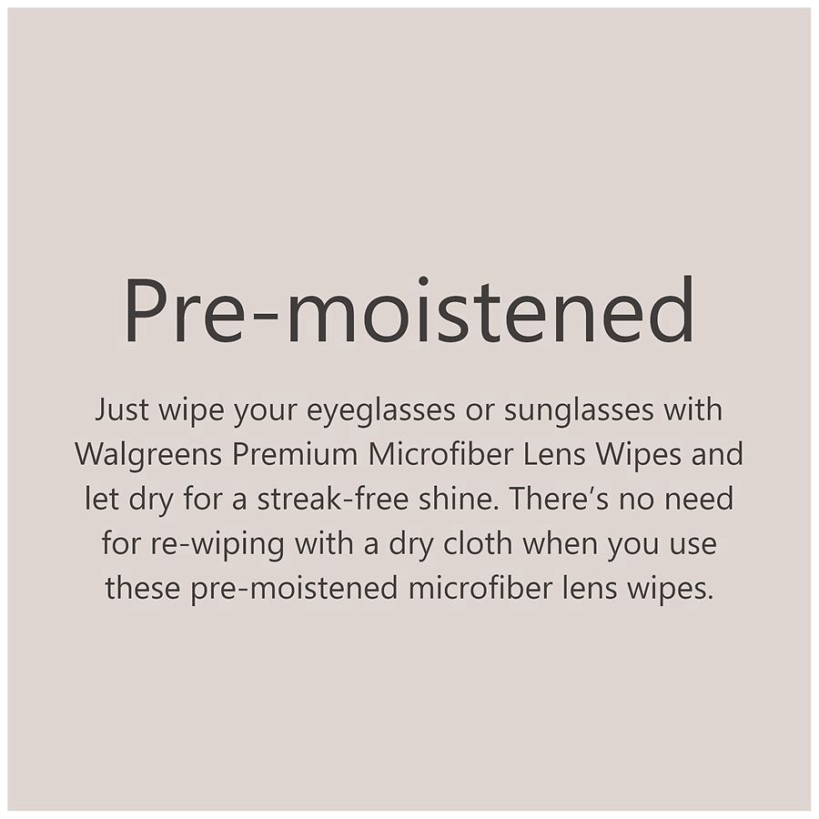 slide 3 of 5, Walgreens Pre-Moistened Lens Wipes, 40 ct