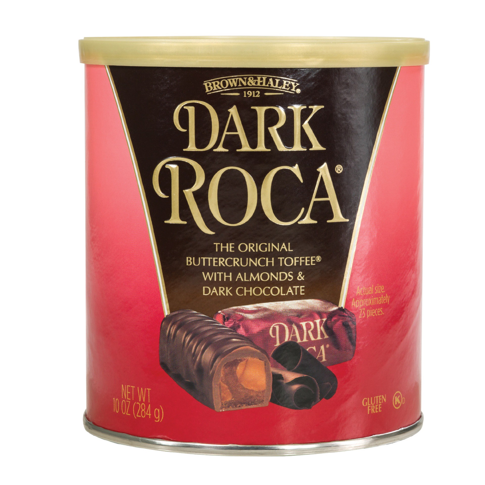 slide 1 of 3, Brown & Haley Dark Roca The Original Buttercrunch Toffee with Almonds & Dark Chocolate 10 oz, 10 oz