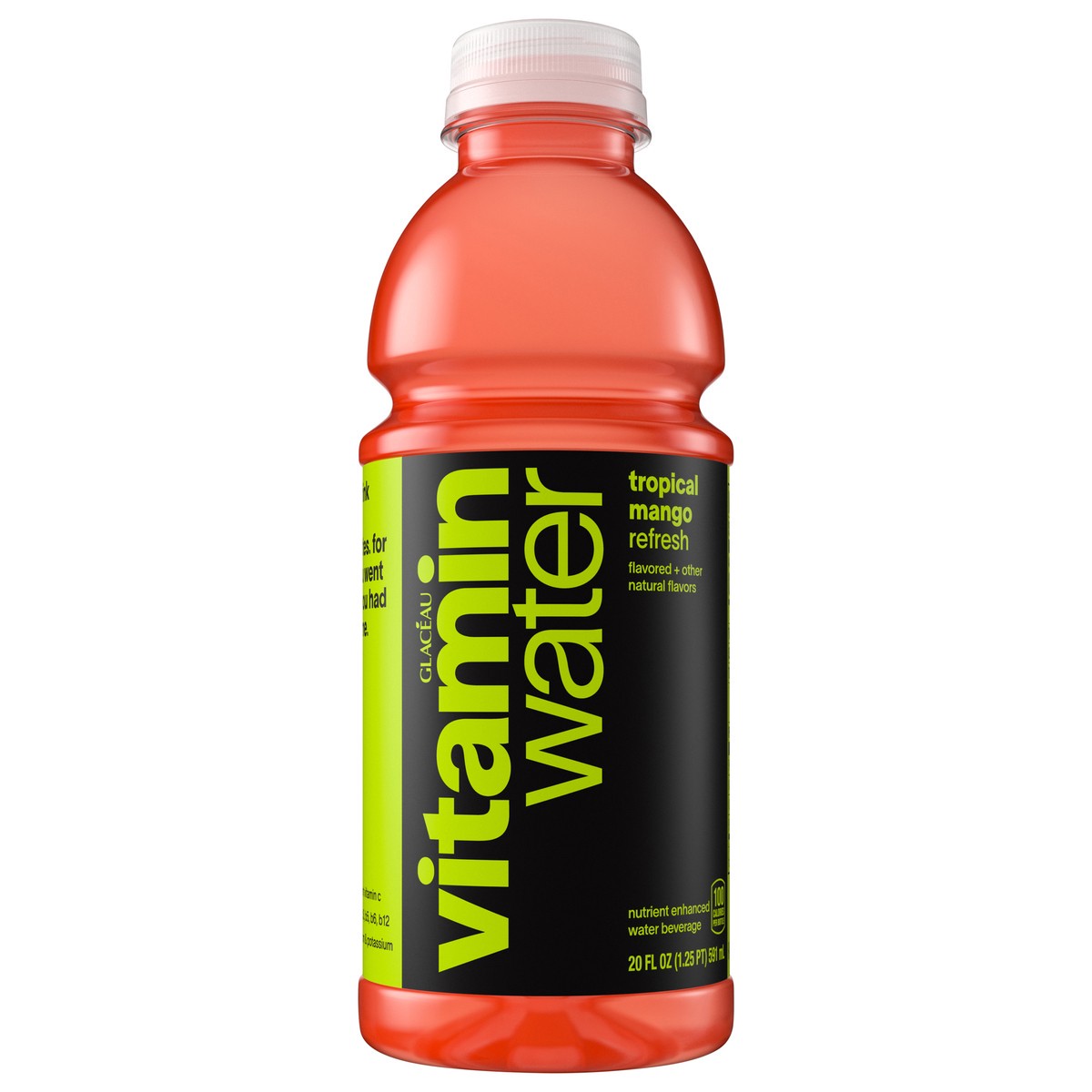 slide 1 of 8, Vitaminwater Refresh Electrolyte Enhanced Water W/ Vitamins, Tropical Mango Drink, 20 Fl Oz, 20 fl oz