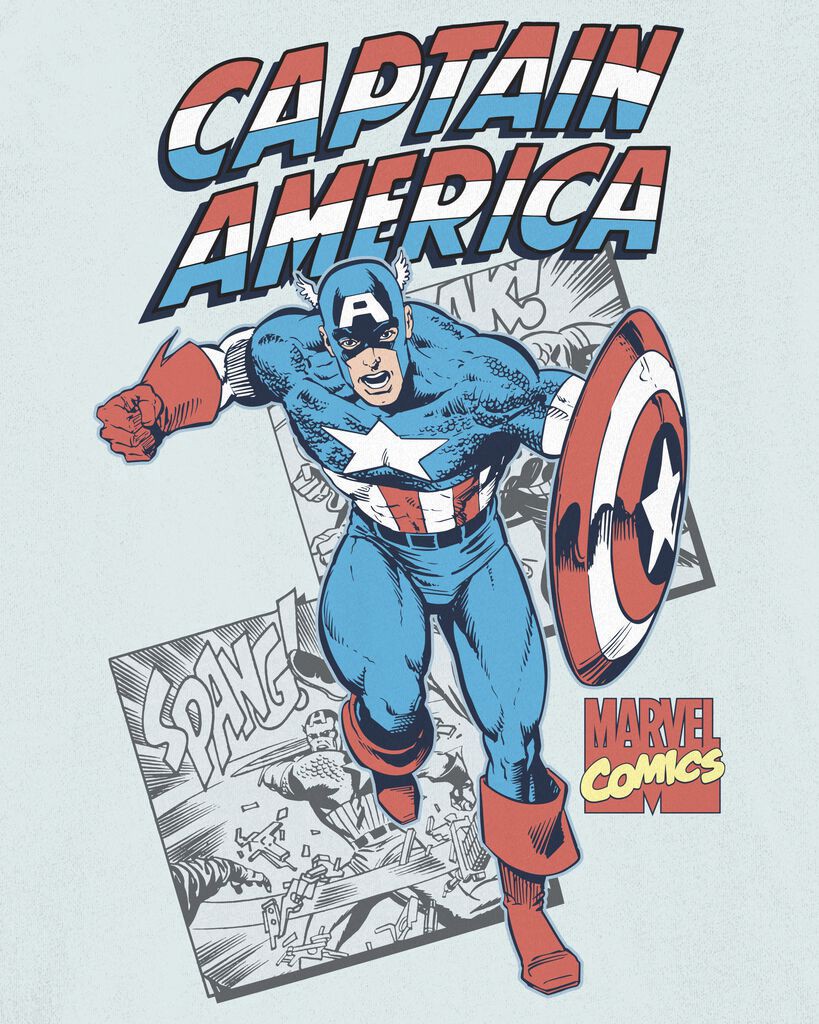 slide 3 of 3, Carter's Carters Kid Captain America Tee Multi 12, 1 ct