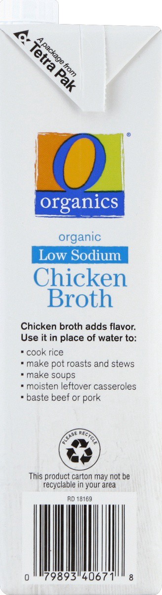 slide 3 of 4, O Organics Organic Low Sodium Broth Chicken, 32 oz