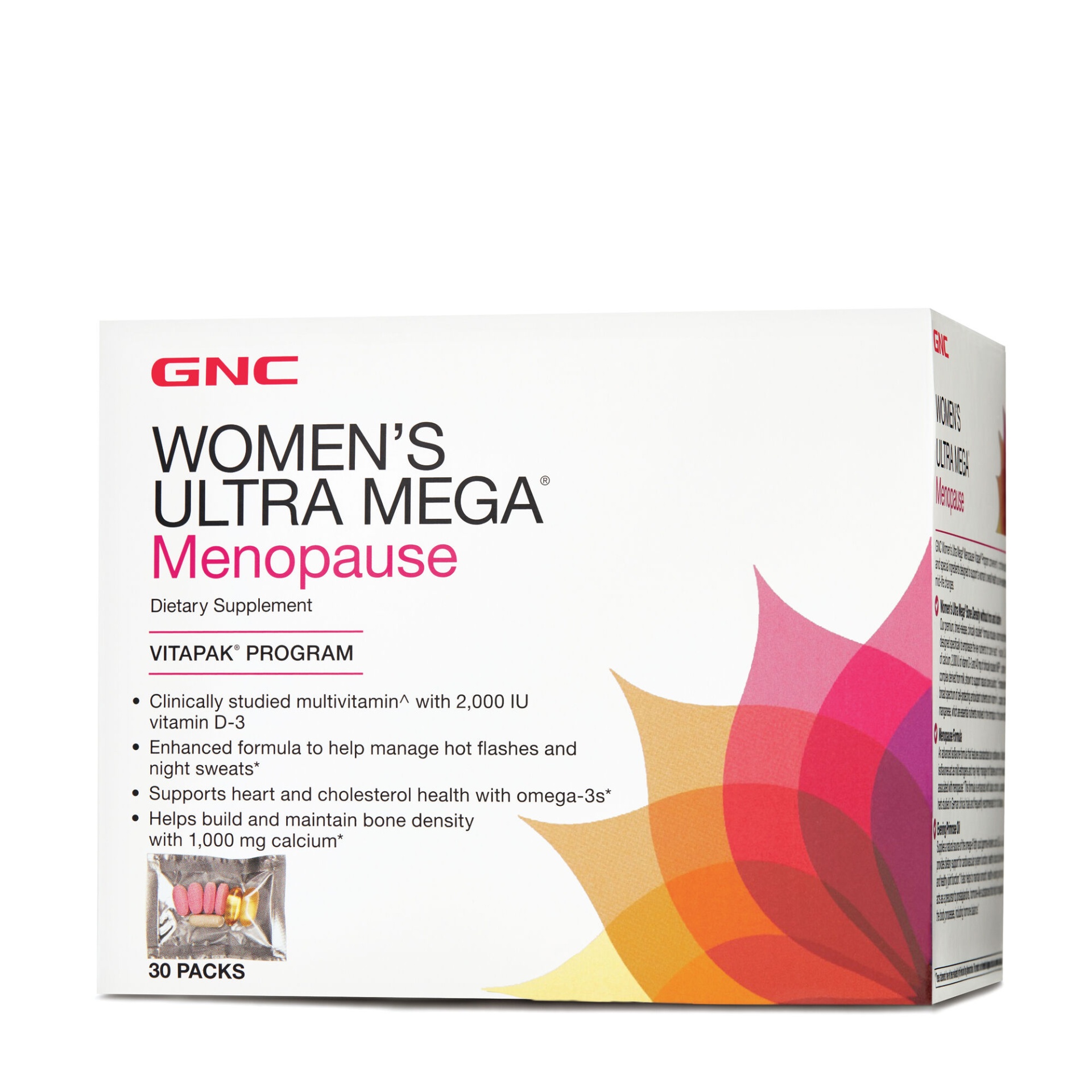 slide 1 of 1, GNC Women's Ultra Mega Menopause Vitapak Program, 30 ct