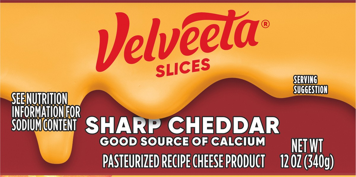 slide 6 of 9, Velveeta Slices Sharp Cheddar Cheese, 16 ct Pack, 16 ct