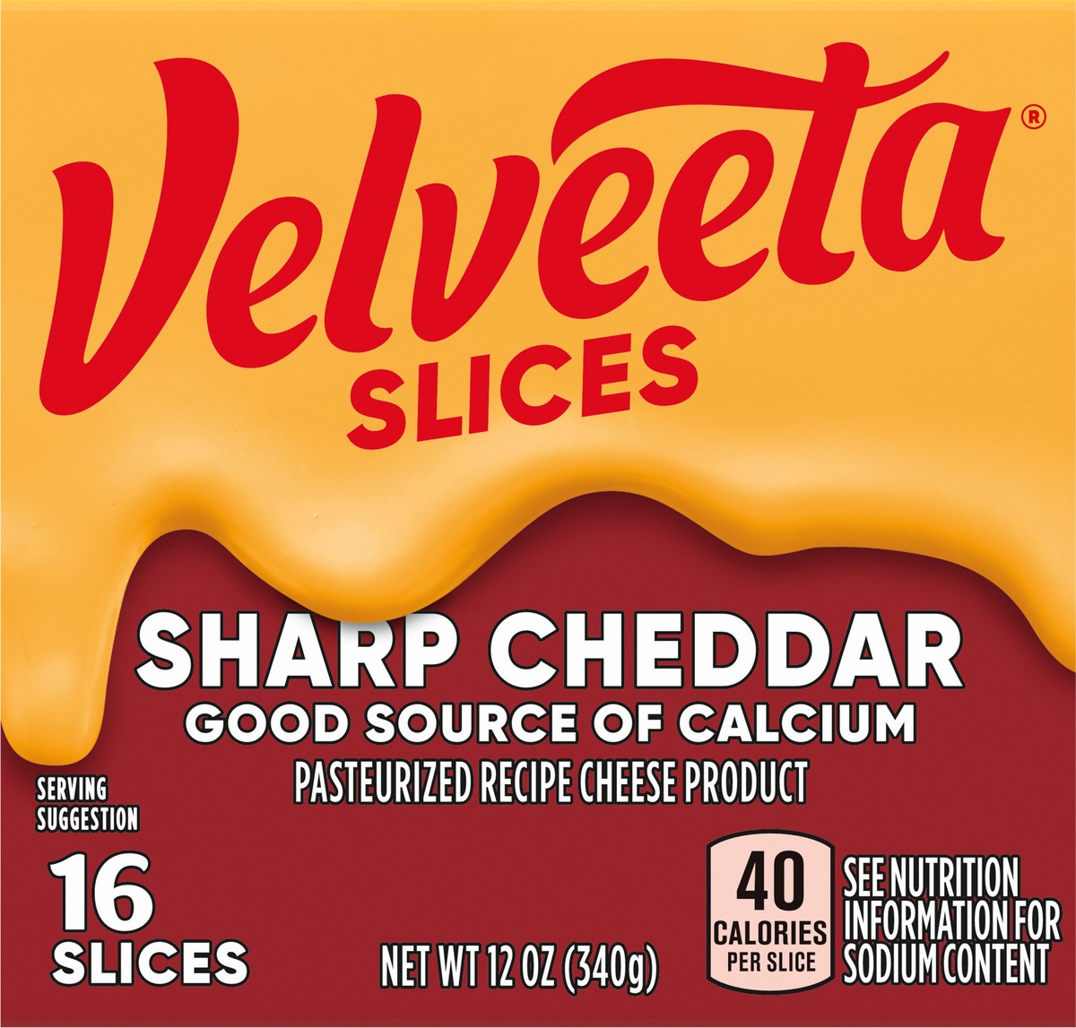 slide 3 of 9, Velveeta Slices Sharp Cheddar Cheese, 16 ct Pack, 16 ct