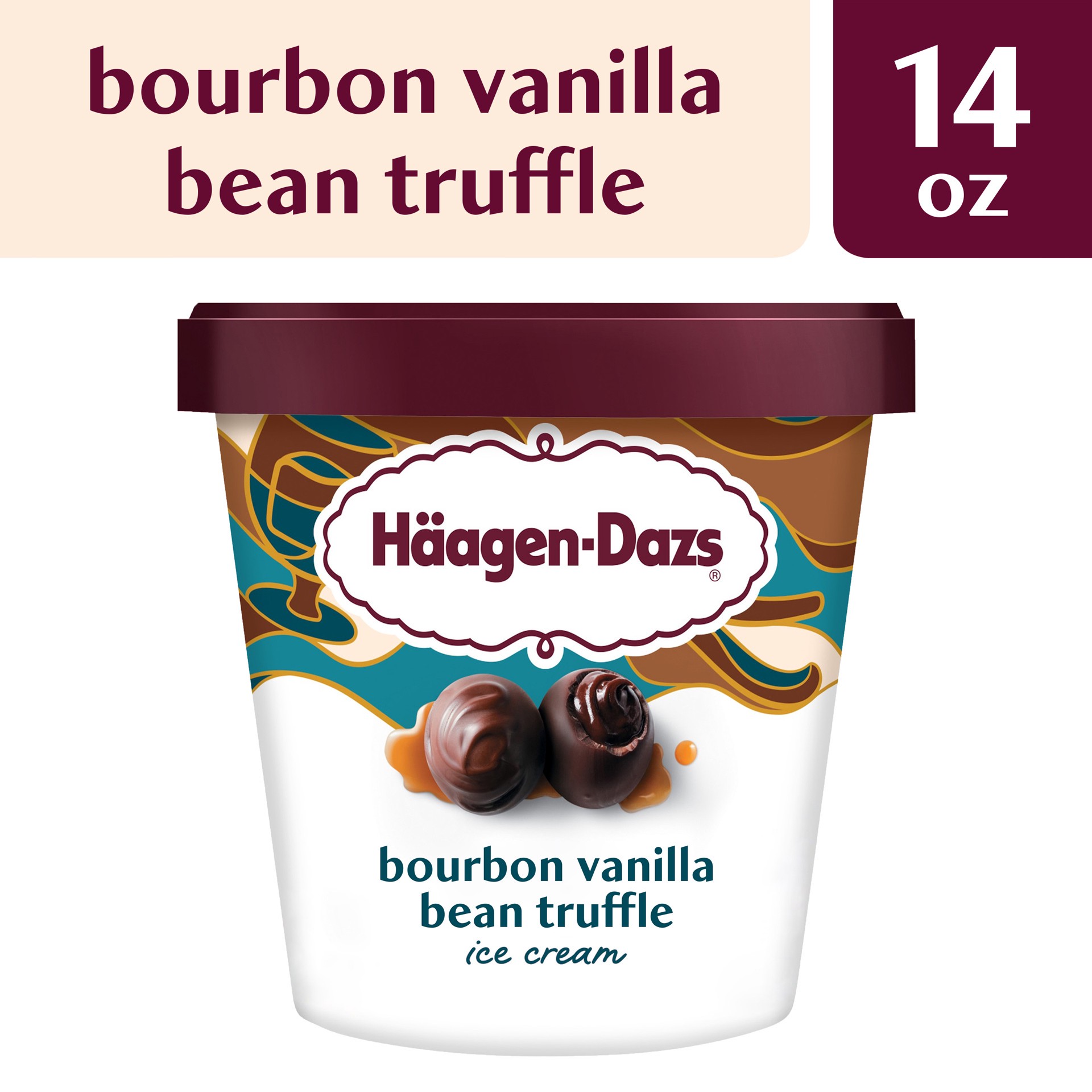 slide 4 of 5, Häagen-Dazs Bourbon Vanilla Bean Truffle Ice Cream, 14 oz
