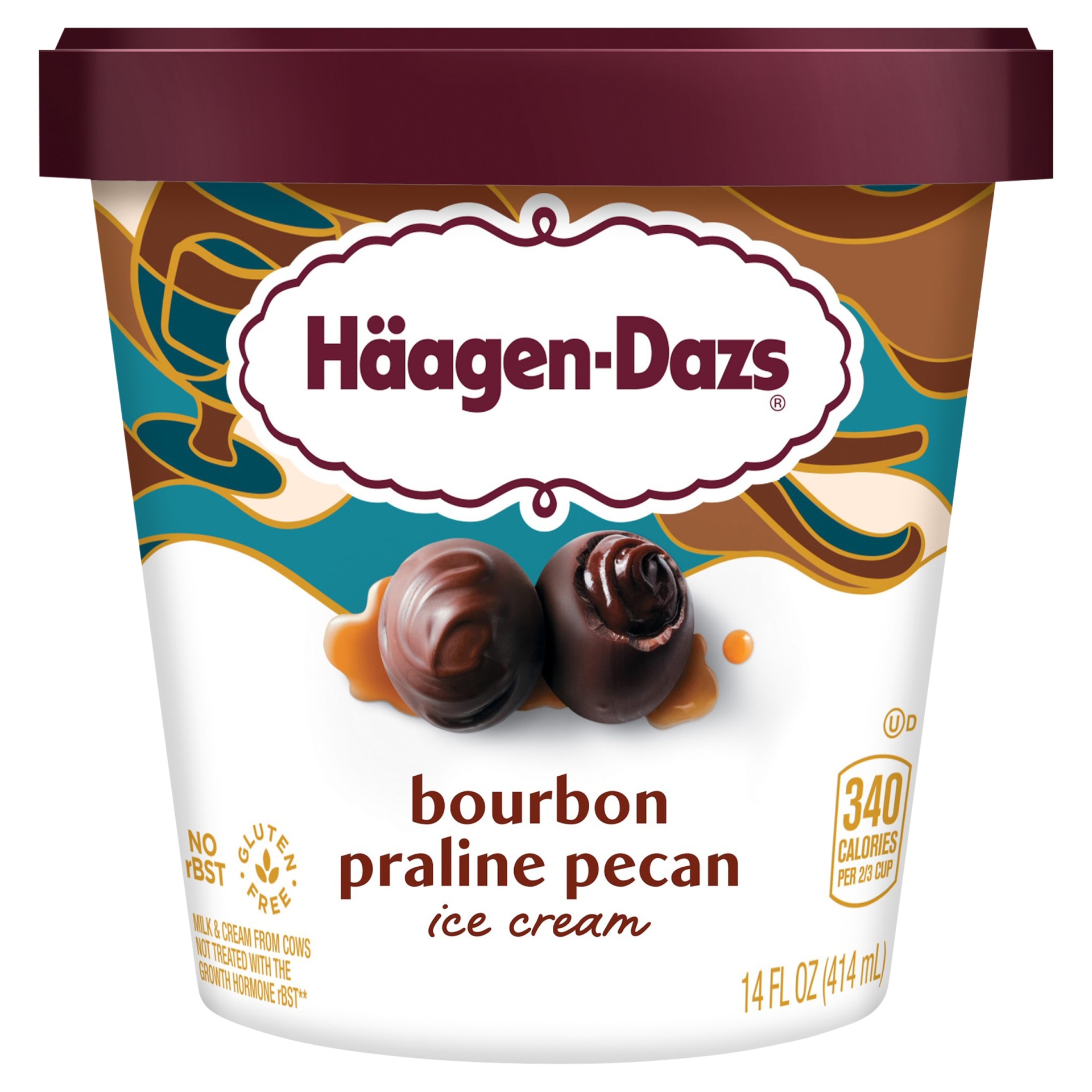 slide 1 of 7, Haagen-Dazs Bourbon Vanilla Bean Truffle Ice Cream, 14 fl oz