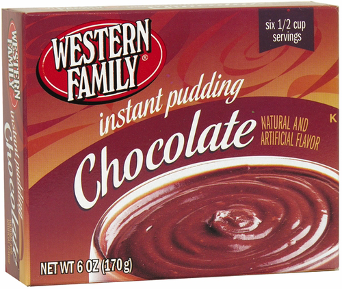 slide 1 of 1, Western Family Instant Chocolate Pudding, 5.8 oz