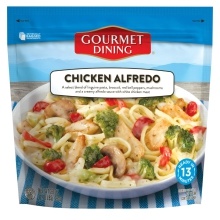 slide 1 of 1, Gourmet Dining Chicken Alfr, 28 oz