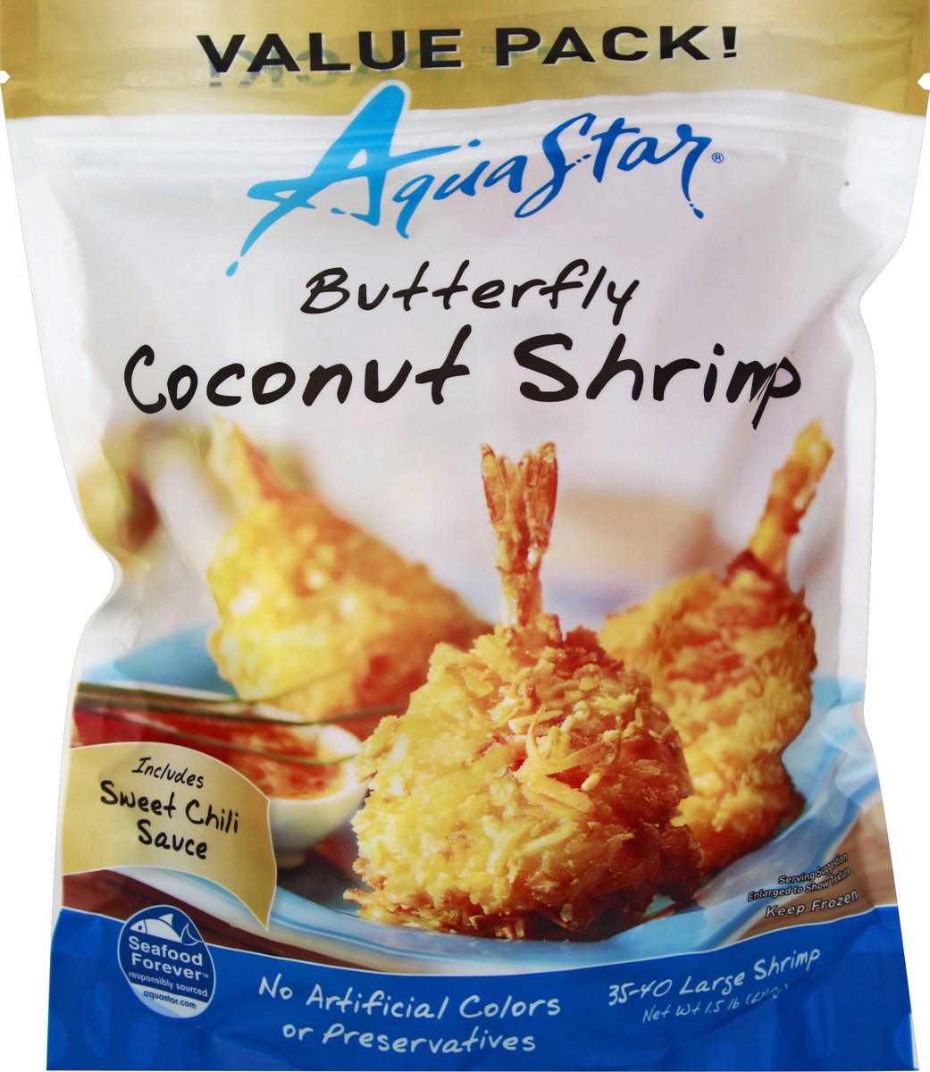 slide 2 of 2, Aqua Star Butterfly Coconut Shrimp, 1.5 lb