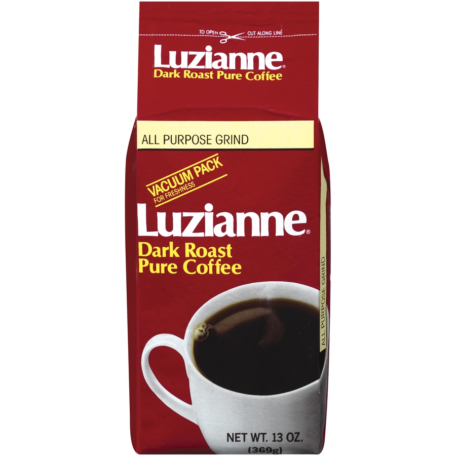 slide 1 of 3, Luzianne Dark Roast Pure Ground Coffee 13 Oz Bag, 13 oz