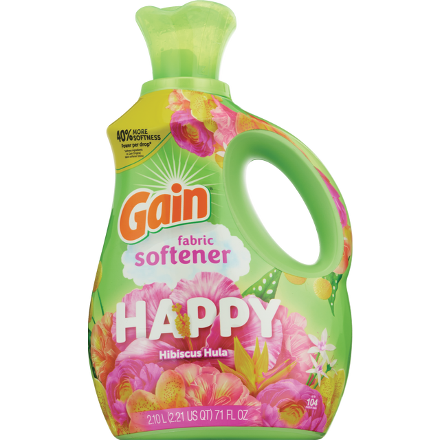 slide 1 of 1, Gain Happy Liquid Fabric Softener, Hibiscus Hula, 71 Oz, 71 oz