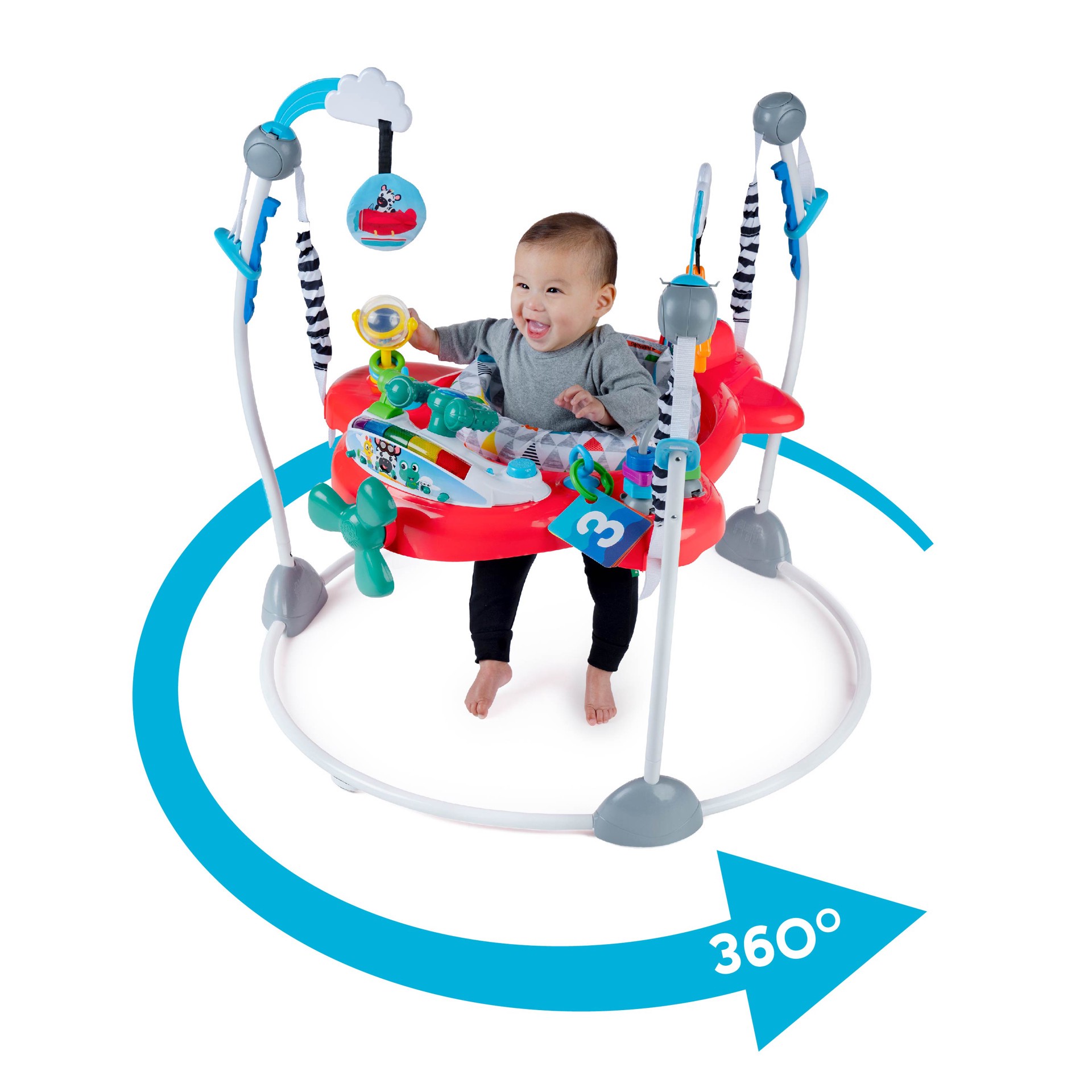 slide 9 of 9, Baby Einstein Ocean Explorers Airplane Adventure 2-in-1 Activity Jumper, Ages 6+ months, 1 ct