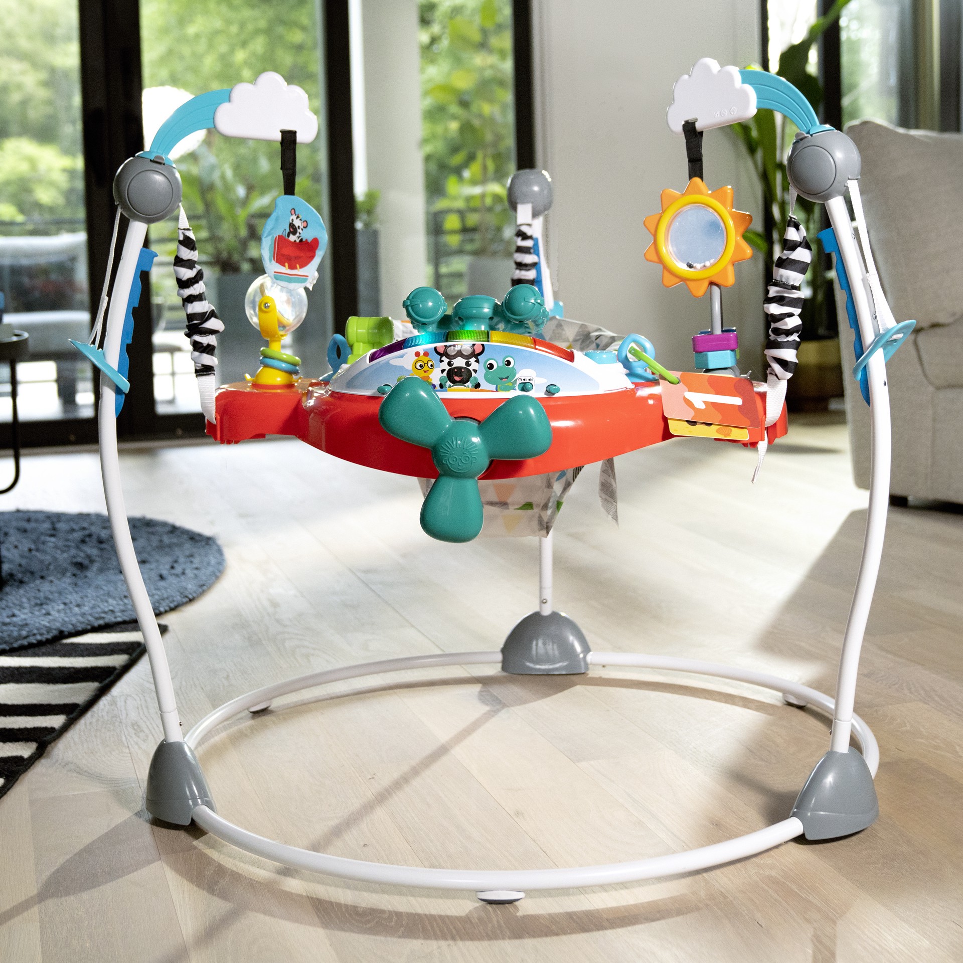 slide 6 of 9, Baby Einstein Ocean Explorers Airplane Adventure 2-in-1 Activity Jumper, Ages 6+ months, 1 ct