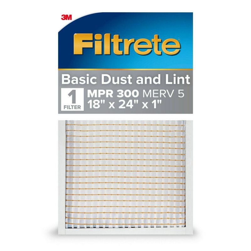 slide 1 of 15, Filtrete 18x24x1 Basic Dust and Lint Air Filter 300 MPR, 1 ct