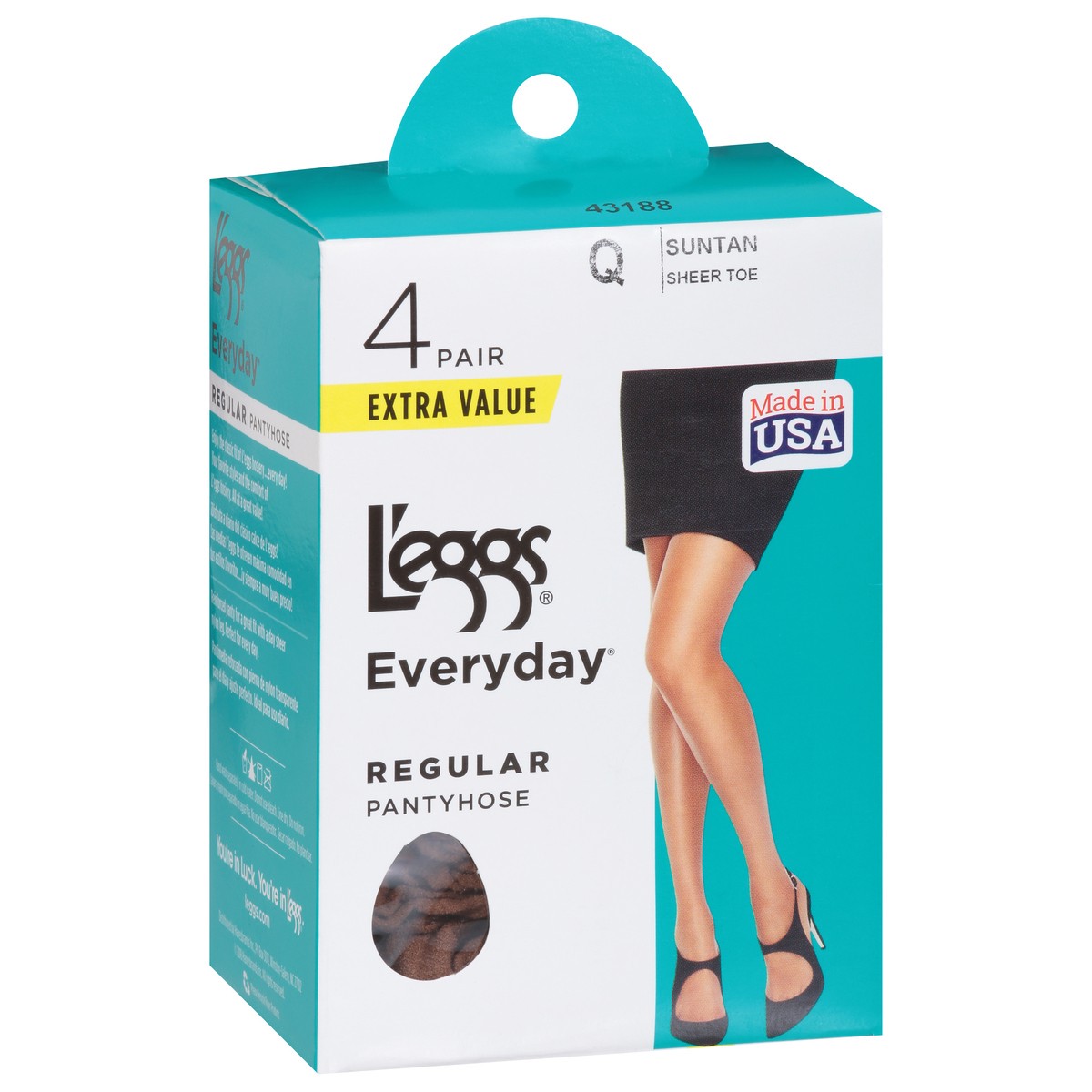slide 5 of 9, L'eggs Everyday Suntan Regular Pantyhose Q Extra Value 4 ea, 4 ct