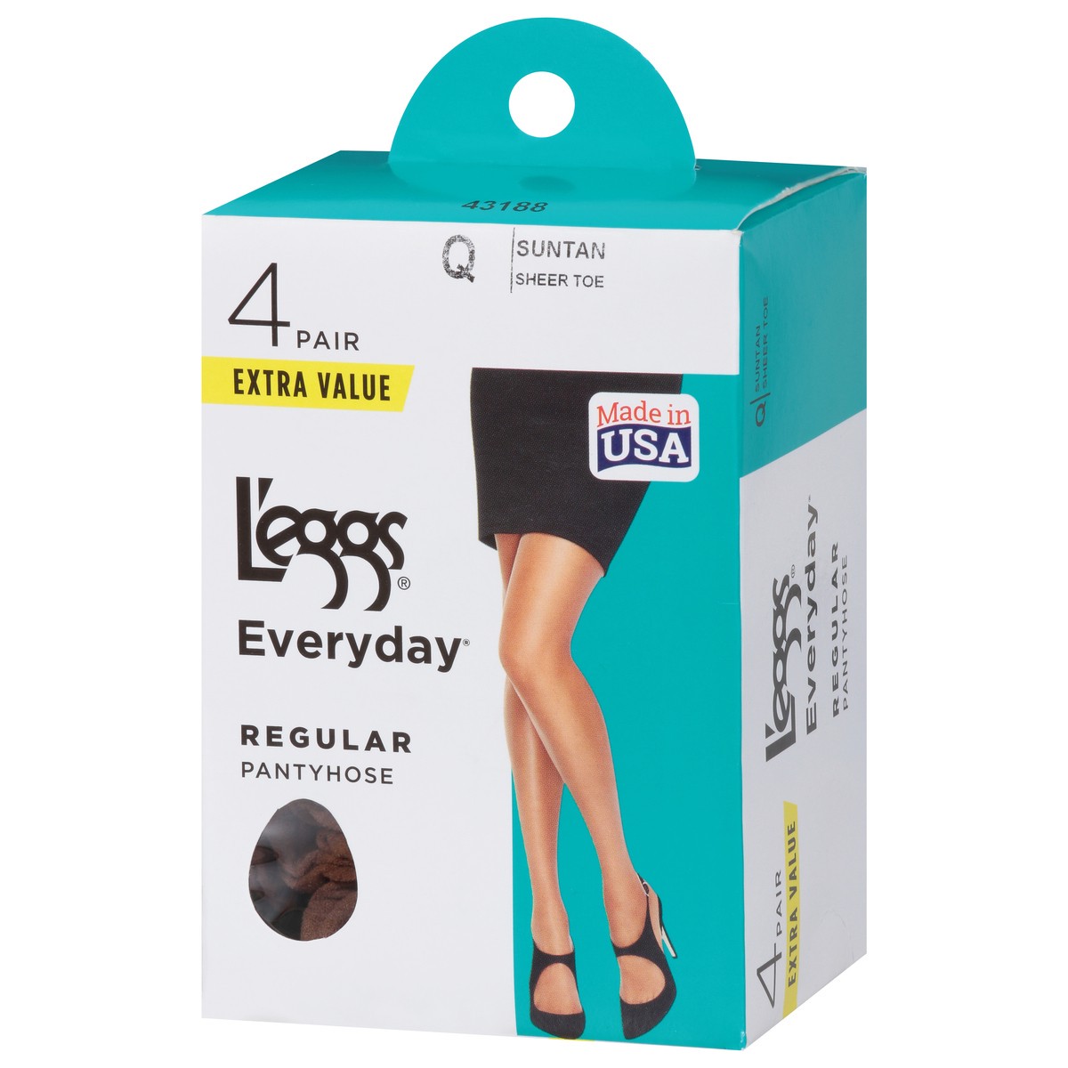 slide 6 of 9, L'eggs Everyday Suntan Regular Pantyhose Q Extra Value 4 ea, 4 ct