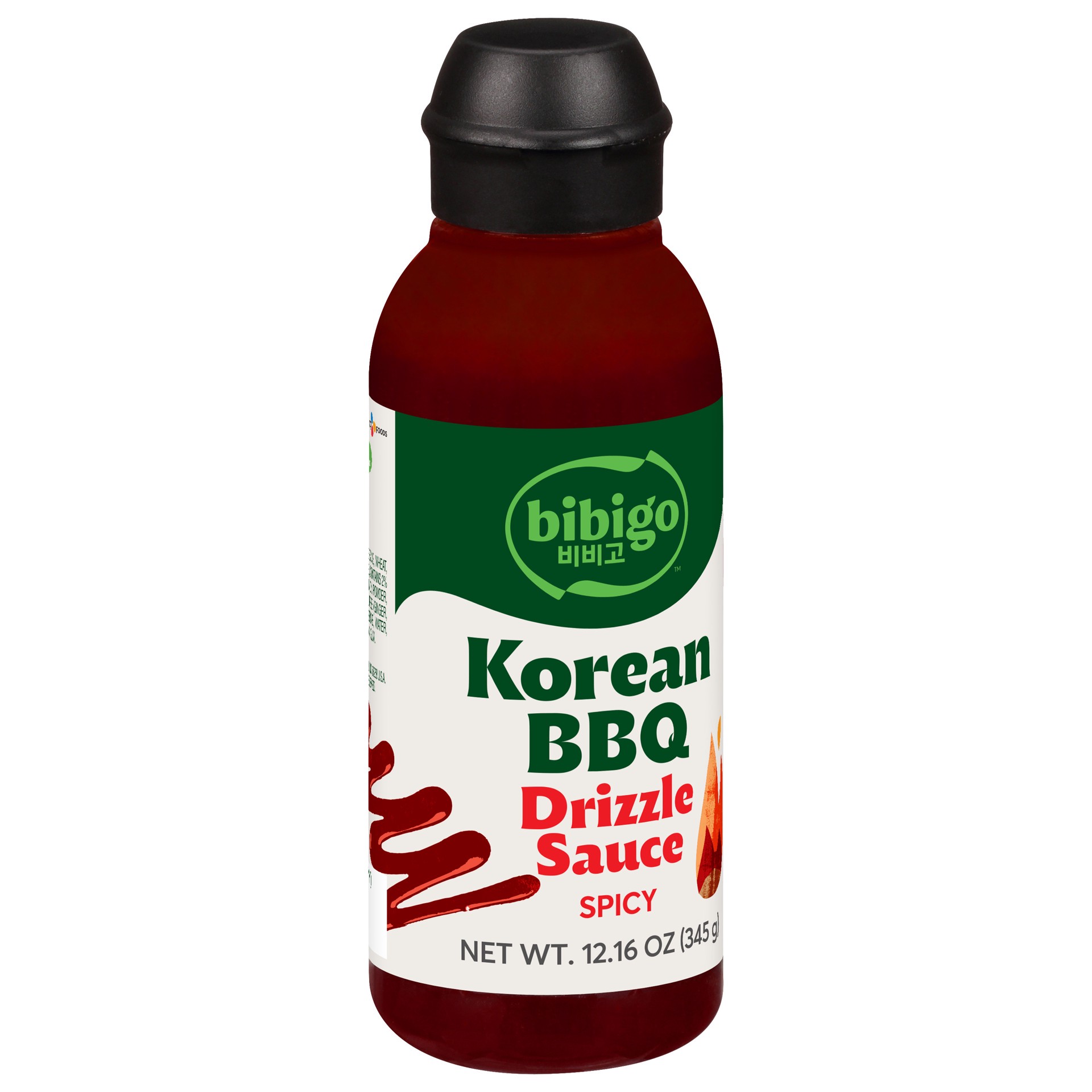 slide 7 of 9, Bibigo Spicy Korean BBQ Drizzle Hot Sauce, 12.16 oz